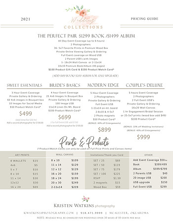 Wedding Pricing