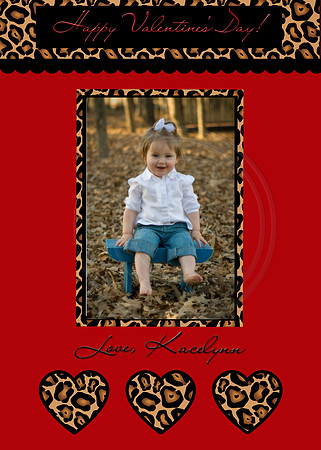 VD009 Leopard Valentine Card (5x7)